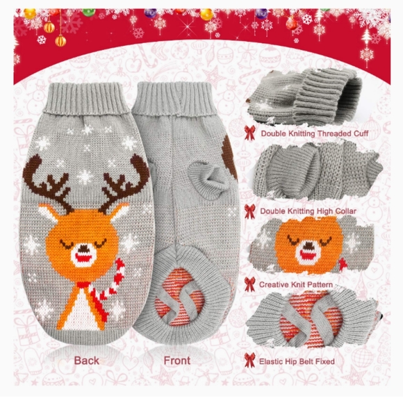 NEW! Animal Holiday Sweaters- Pack of 2 - Picture 2 of 7